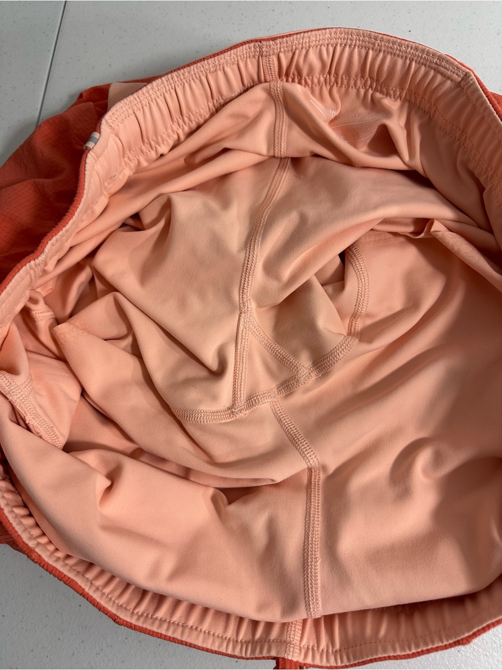 Outdoor Voices Size XXL Orange Jog Short 2-in-1 Layered Built In Liner Athletic - Picture 14 of 14